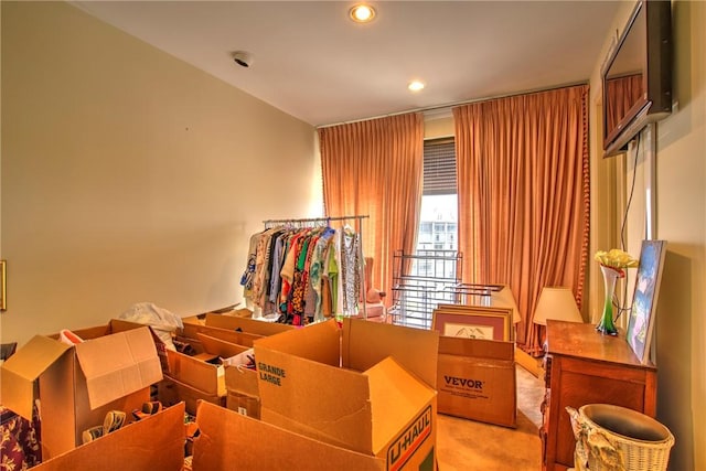 4500 Ocean Dr Unit 9A, Corpus Christi, TX 78412 - living area featuring carpet floors and recessed lighting
