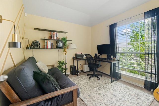 6734 Mikayla St, Corpus Christi, TX 78413 - carpeted office with plenty of natural light and vaulted ceiling