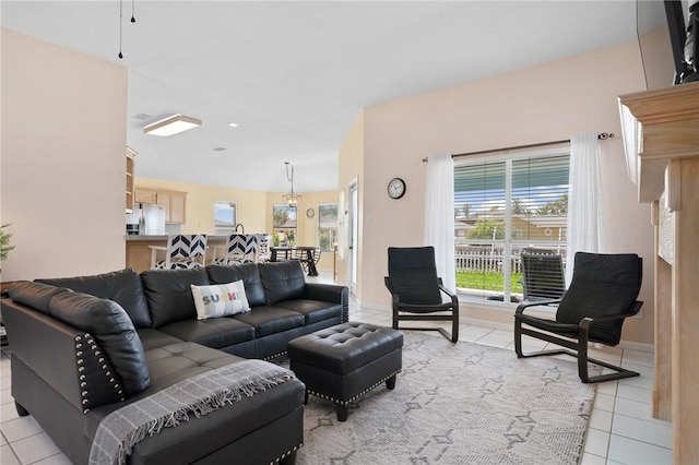 1025 Pompano Dr, Aransas Pass, TX 78336 - living room featuring light tile patterned flooring