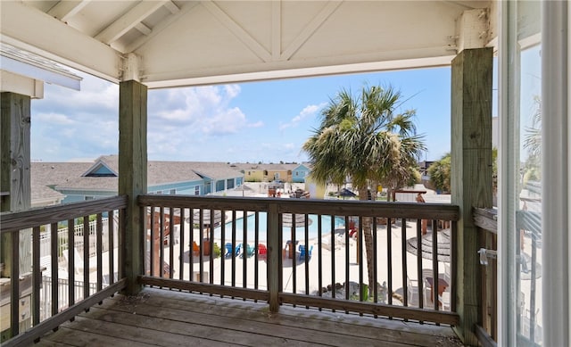 view of wooden deck