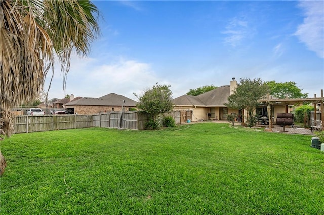 6814 Boardwalk Ave, Corpus Christi, TX 78414 - view of yard featuring a fenced backyard and a patio area