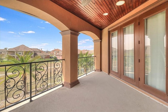 balcony featuring a residential view