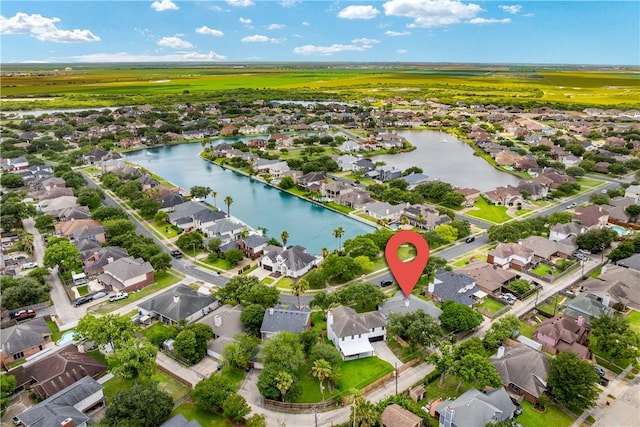 4442 Lake Superior Dr, Corpus Christi, TX 78413 - aerial view of property and surrounding area featuring nearby suburban area and a large body of water
