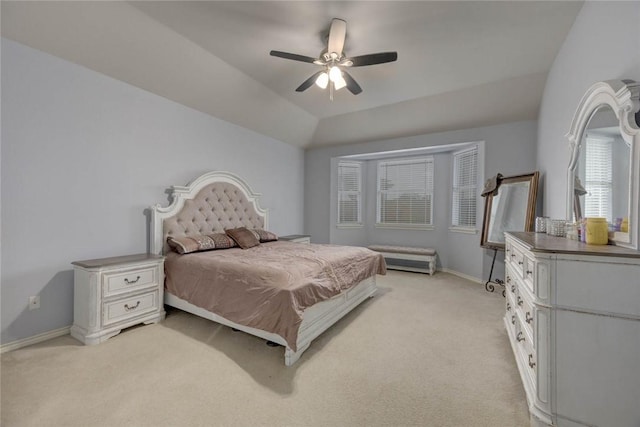 6517 Macarena Dr, Corpus Christi, TX 78414 - bedroom with light colored carpet, ceiling fan, and baseboards