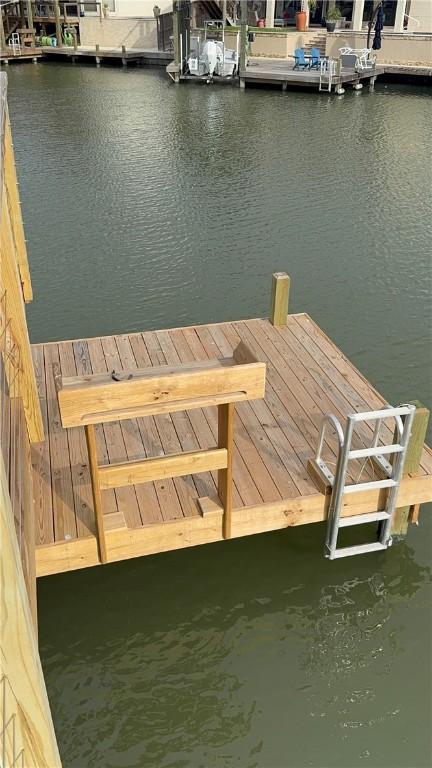 13741 Tajamar St, Corpus Christi, TX 78418 - dock area featuring a water view