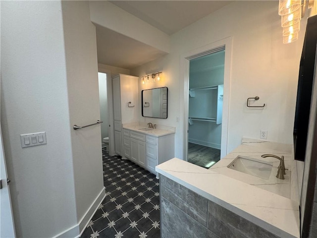 13741 Tajamar St, Corpus Christi, TX 78418 - bathroom featuring tile patterned floors and vanity