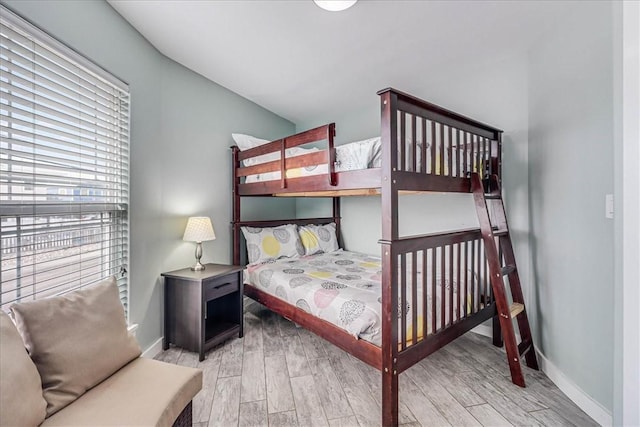 bedroom featuring light hardwood / wood-style floors