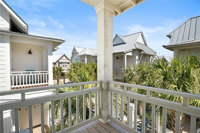 balcony with a residential view