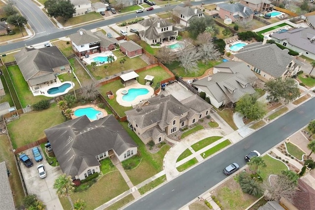 drone / aerial view featuring a residential view