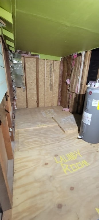 interior space with electric water heater