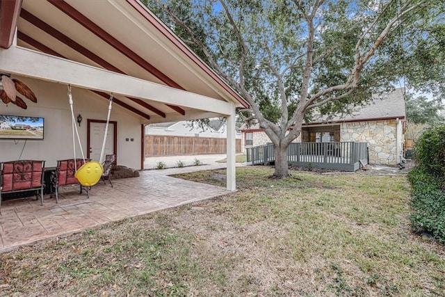 view of yard with a patio