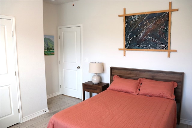 bedroom featuring light wood-type flooring