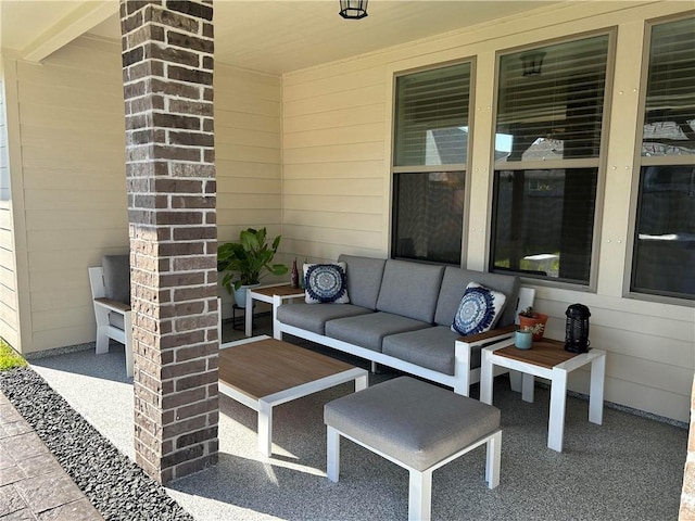 view of patio / terrace with an outdoor hangout area