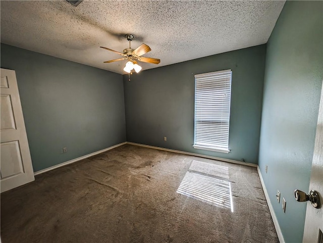 14929 Red River Dr, Corpus Christi, TX 78410 - carpeted spare room with ceiling fan and a textured ceiling