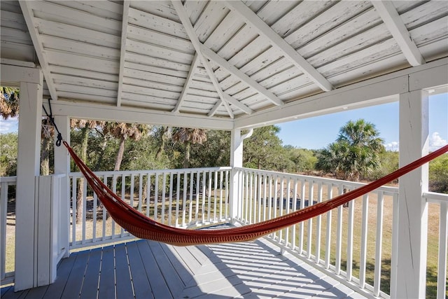 13002 State Highway 188, Sinton, TX 78387 - wooden terrace featuring a gazebo and view of scattered trees