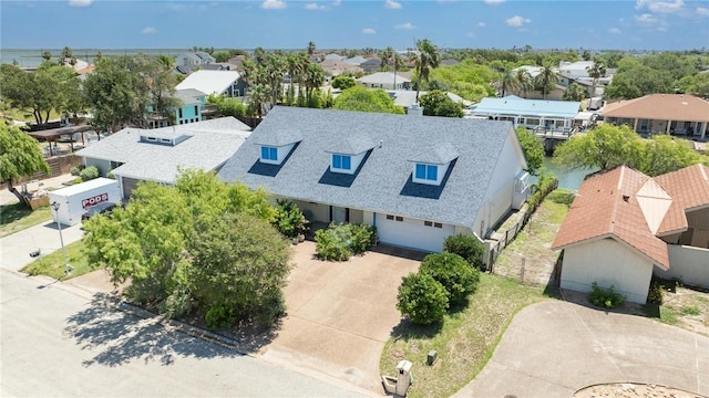 aerial view of residential area