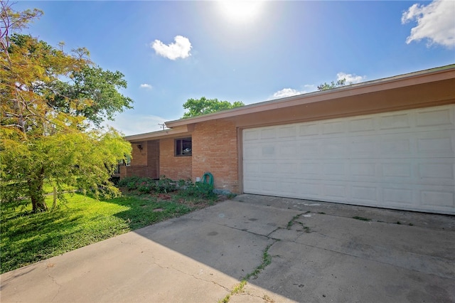 exterior space featuring a garage