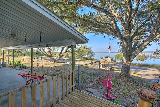 view of wooden deck