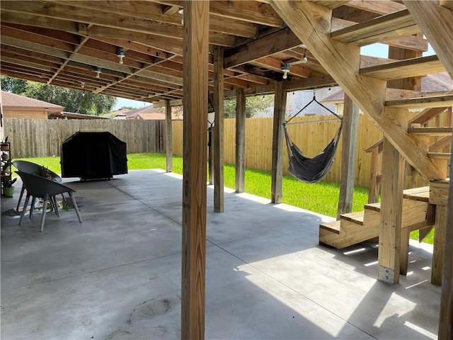 7029 Tamarron Ct, Corpus Christi, TX 78413 - fenced backyard featuring a patio area