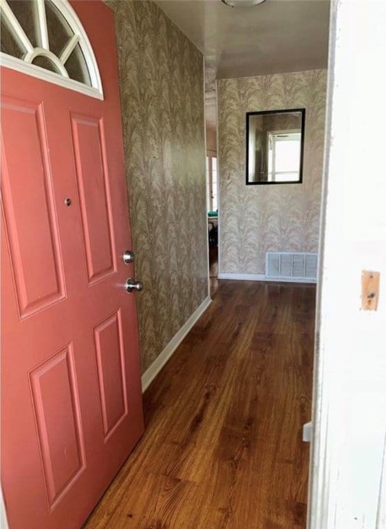 interior space with hardwood / wood-style flooring