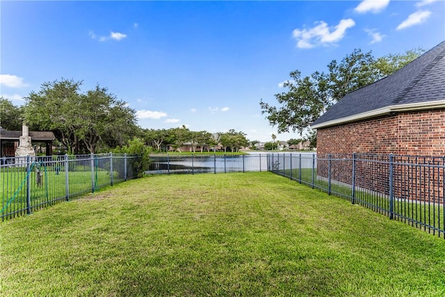 7601 Dijon Lake Dr, Corpus Christi, TX 78413 - fenced backyard with a water view