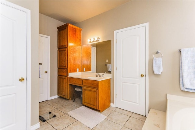 7601 Dijon Lake Dr, Corpus Christi, TX 78413 - full bath with vanity, tile patterned floors, and a bath