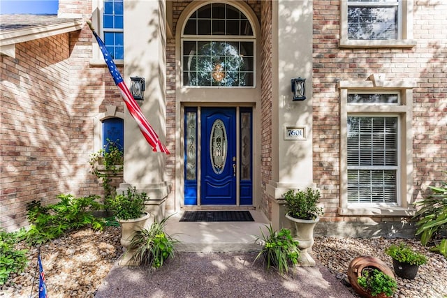7601 Dijon Lake Dr, Corpus Christi, TX 78413 - view of exterior entry featuring brick siding