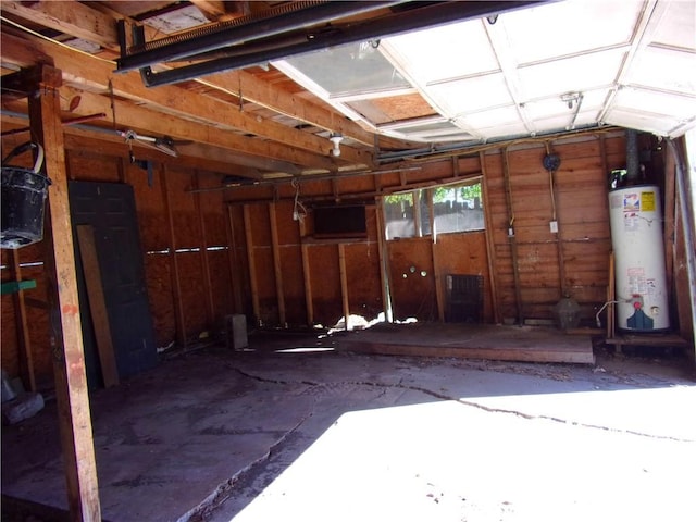 miscellaneous room featuring water heater