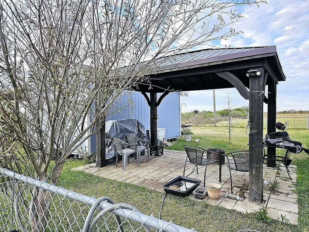 view of patio / terrace with a gazebo