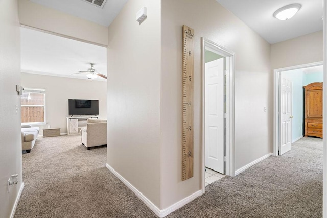 7558 Angelwing Dr, Corpus Christi, TX 78414 - hall featuring baseboards and carpet