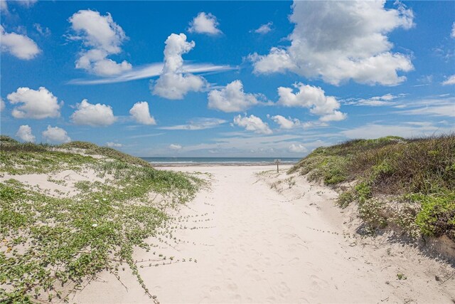 property view of water with a beach view