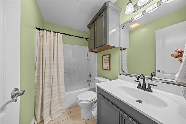 3137 Masterson Dr, Corpus Christi, TX 78415 - full bathroom with vanity, shower / bath combo with shower curtain, and tile patterned flooring