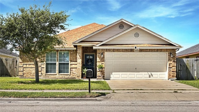 3137 Masterson Dr, Corpus Christi, TX 78415 - view of front facade with driveway, an attached garage, and brick siding