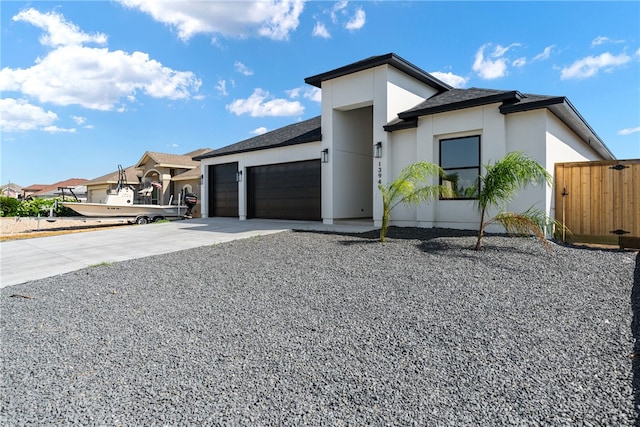 view of front facade with a garage