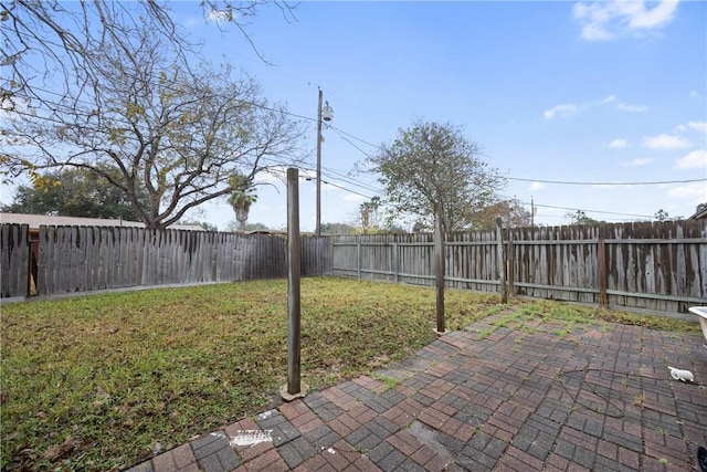 view of yard featuring a patio