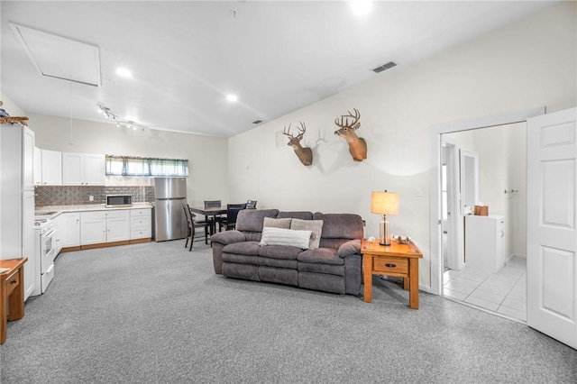 178 Smyth St, Port Oconnor, TX 77982 - living room featuring attic access