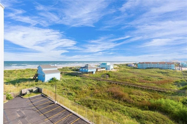 water view featuring a beach view