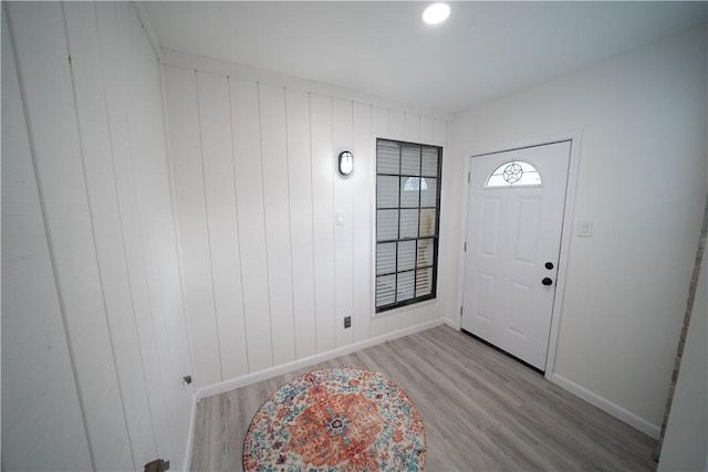 entrance foyer featuring light wood-type flooring