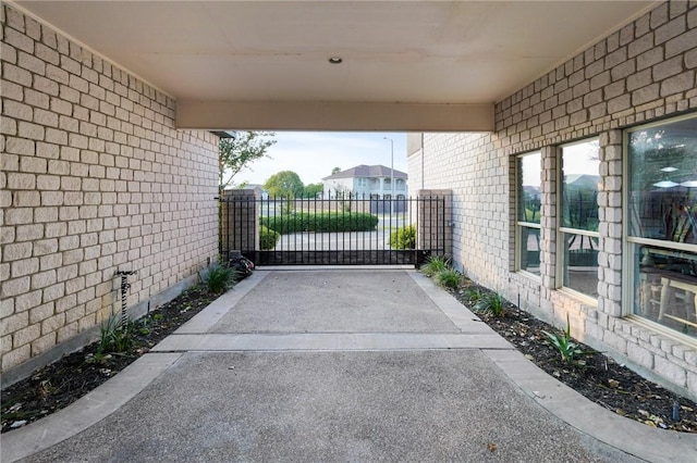 view of patio / terrace featuring a gate