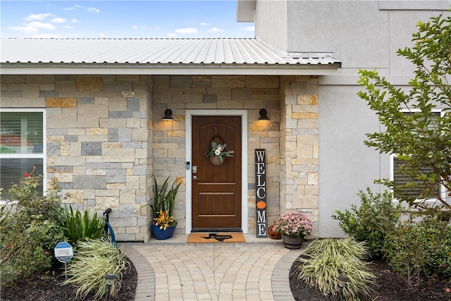 view of doorway to property