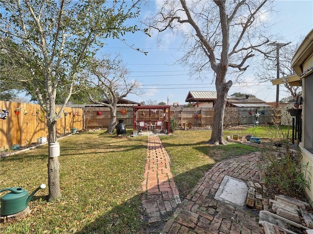 view of yard with a patio