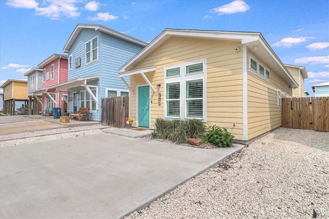 view of front of property with a patio area