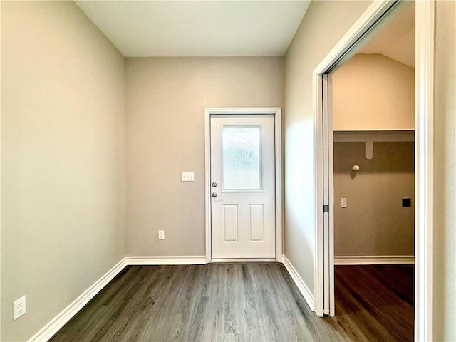 1108 N Staples St, Corpus Christi, TX 78401 - doorway featuring dark wood-style floors and baseboards