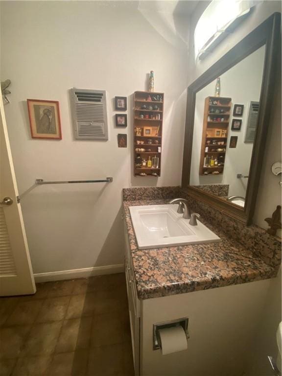 104 Park Pl, Portland, TX 78374 - half bath featuring vanity and tile patterned flooring