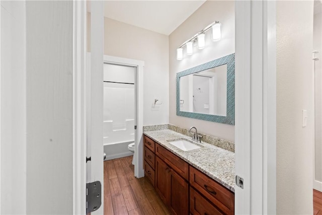 2342 Vaughan Dr, Corpus Christi, TX 78414 - full bath with vanity and wood finished floors