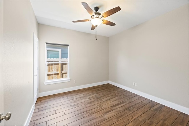 2342 Vaughan Dr, Corpus Christi, TX 78414 - unfurnished room with wood finished floors and ceiling fan
