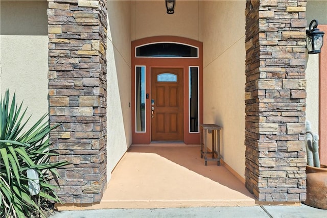 2342 Vaughan Dr, Corpus Christi, TX 78414 - entrance to property with stucco siding and stone siding