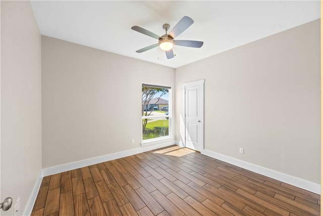 2342 Vaughan Dr, Corpus Christi, TX 78414 - spare room featuring dark wood-type flooring and a ceiling fan