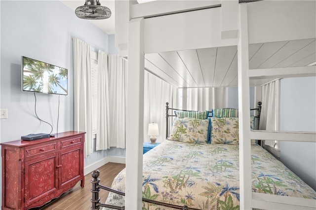 bedroom featuring light hardwood / wood-style floors