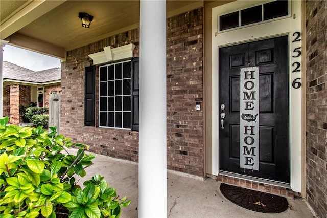 2526 Whirlwind St, Corpus Christi, TX 78414 - entrance to property with brick siding and a porch